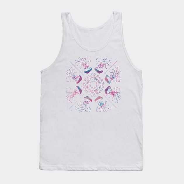 Jellyfish Mandala Tank Top by nathalieaynie